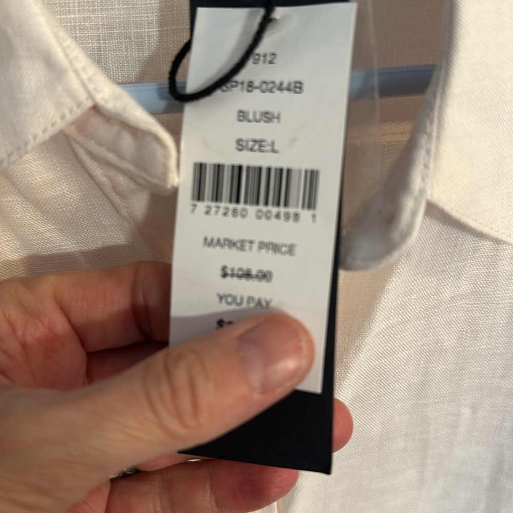 Saks Fifth Avenue 100% Linen Dress, New With Tags- Never Worn, Size Large. - Picture 11 of 11